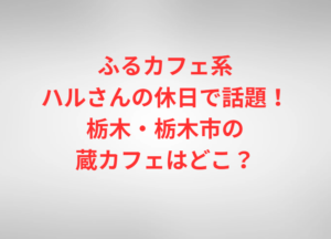 ふるカフェ系ハルさんの休日で話題！栃木・栃木市の蔵カフェはどこ？