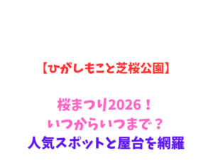 【ひがしもこと芝桜公園】芝桜まつり2026！いつからいつまで？人気スポットと屋台を網羅