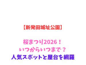 【新発田城址公園】桜まつり2026!いつからいつまで?人気スポットと屋台を網羅