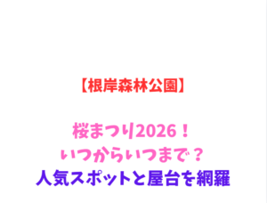 【根岸森林公園】桜まつり2026!いつからいつまで?人気スポットと屋台を網羅