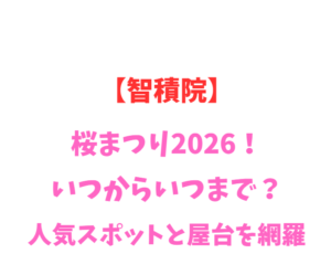 【智積院】桜まつり2026！いつからいつまで？人気スポットを網羅