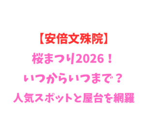 【安倍文殊院】桜まつり2026！いつからいつまで？人気スポットと屋台を網羅