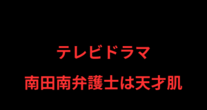 ドラマ「南田南弁護士は天才肌」第1話・上から読んでも下から読んでも南田南